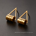 Custom Geometry Round Shaped Stud Stainless Steel Earrings Jewelry